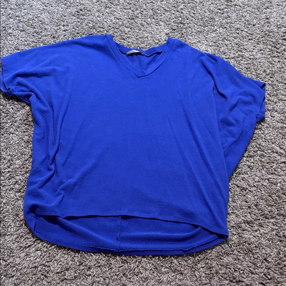 Vibrant Blue V-Neck Top